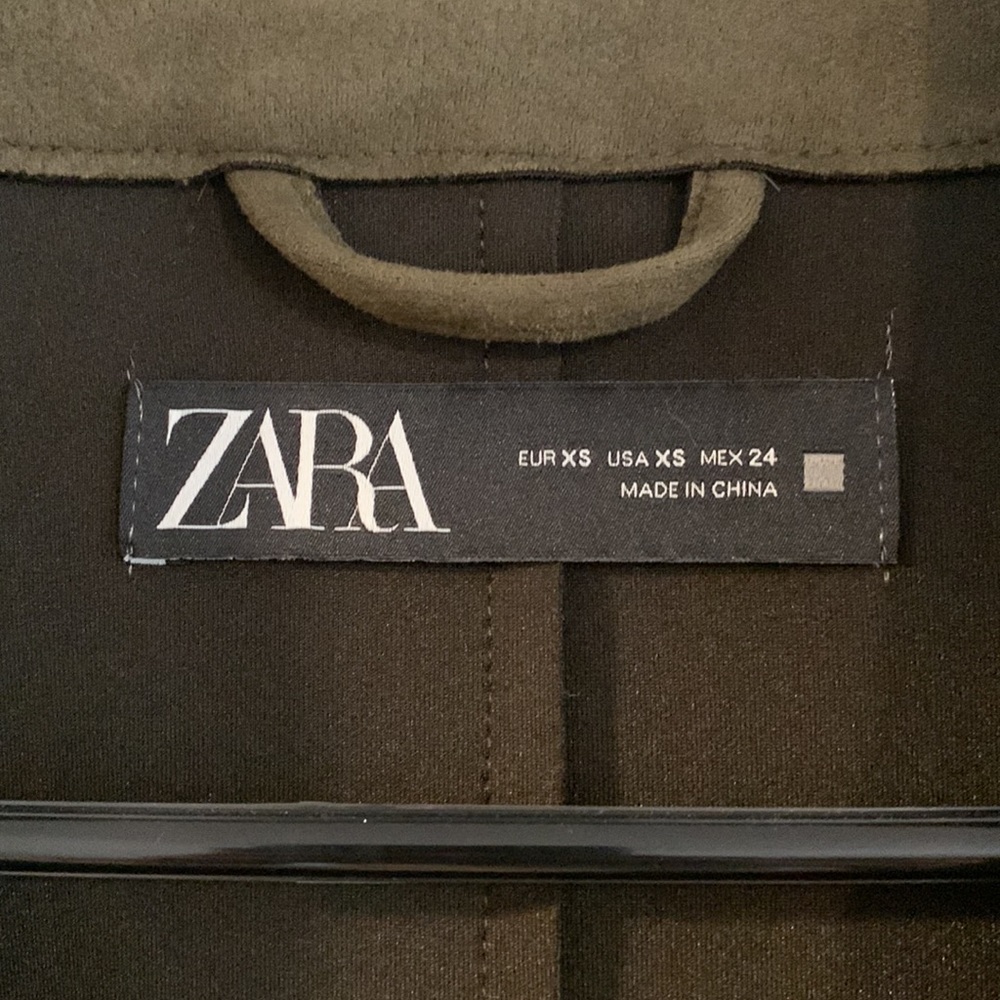 Zara dark green coat XS - Picture 2 of 2